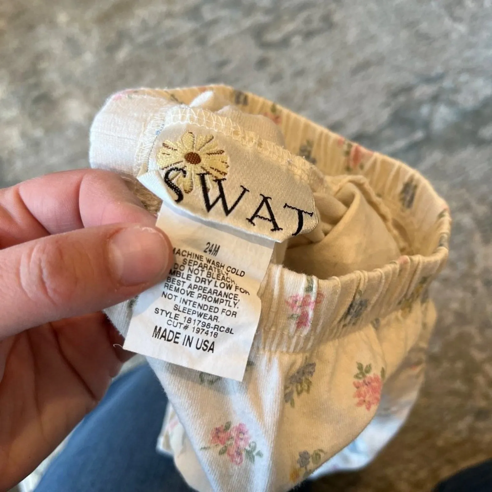 Vintage SWAT Floral Leggings 24 Months USA