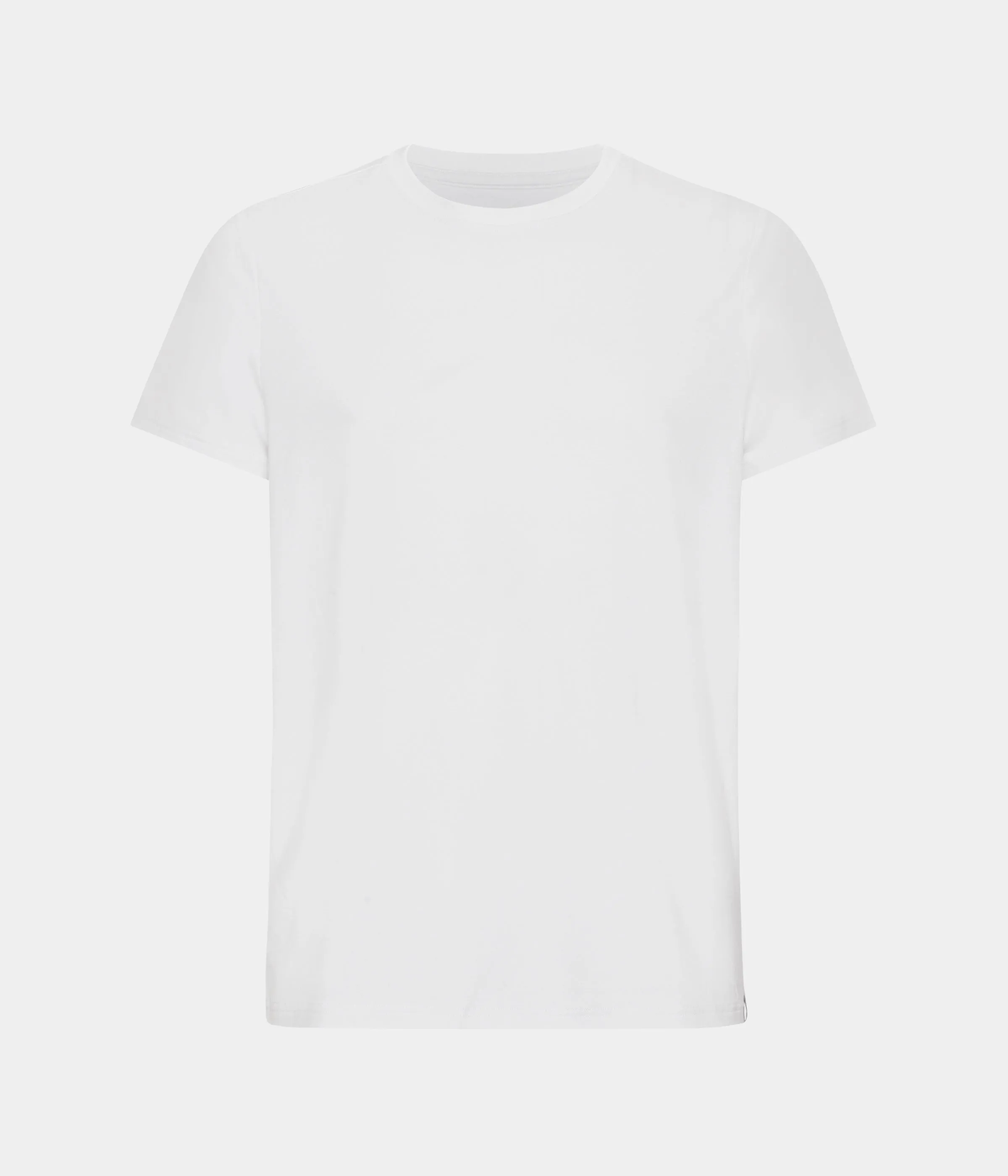 White crew neck bamboo T-shirt