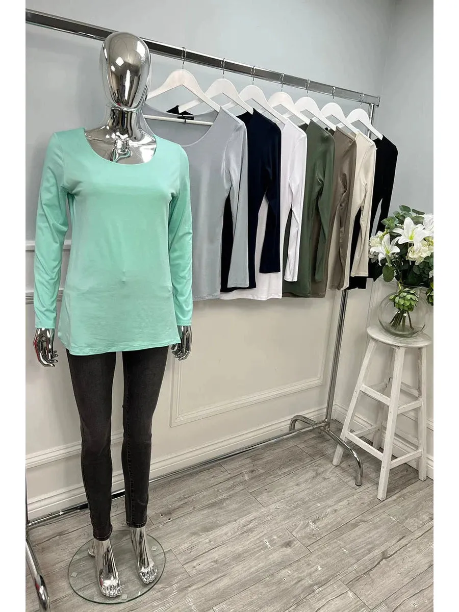 Women's Basic Crew Neck  Long Sleeve T-Shirts