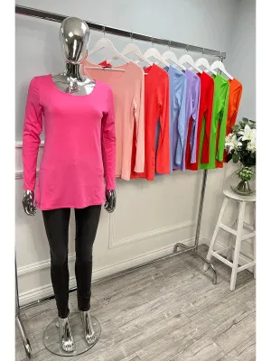 Women's Basic Crew Neck  Long Sleeve T-Shirts