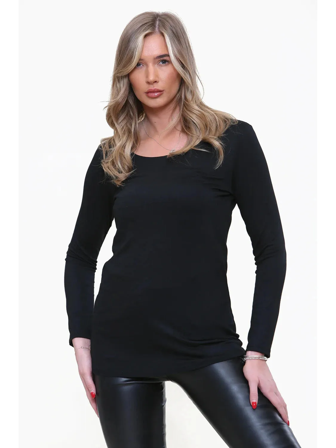 Women's Basic Crew Neck  Long Sleeve T-Shirts