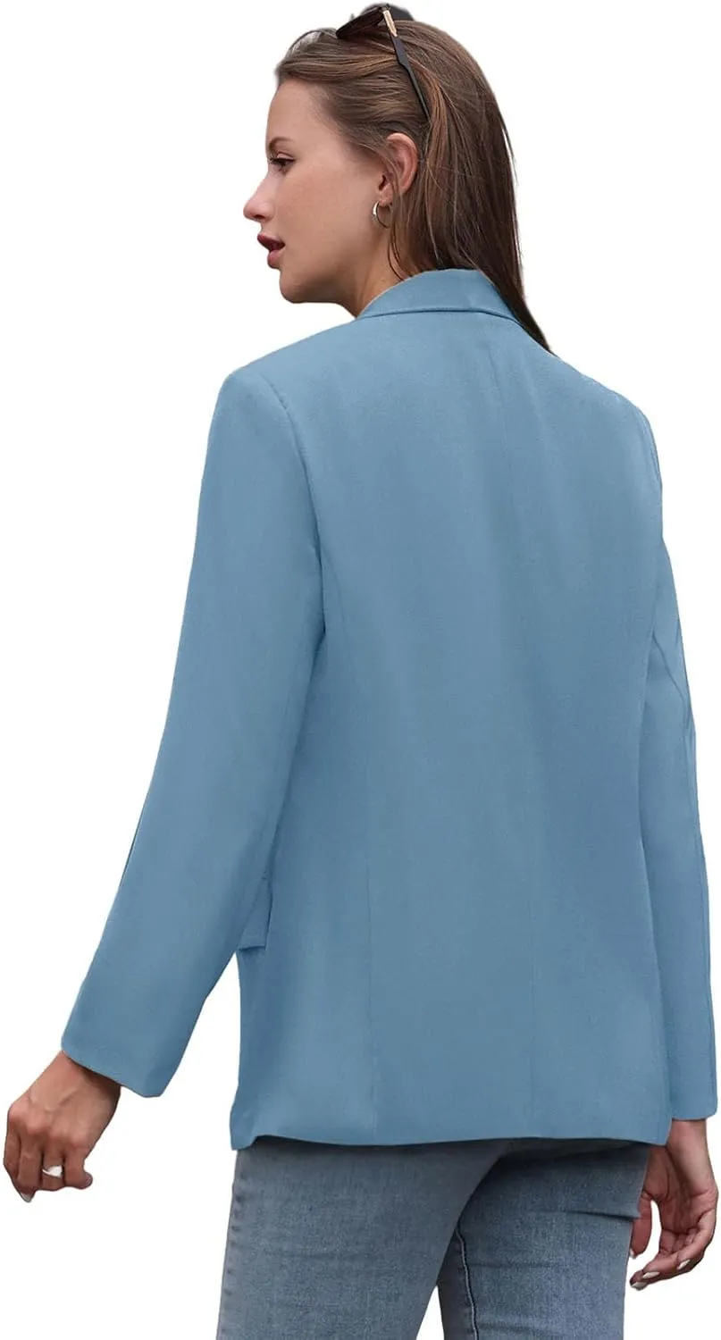 Womens Casual Blazers Open Front Long Sleeve Fashion Suit Jacket Work Office Suit 2025 Spring Fall Trendy