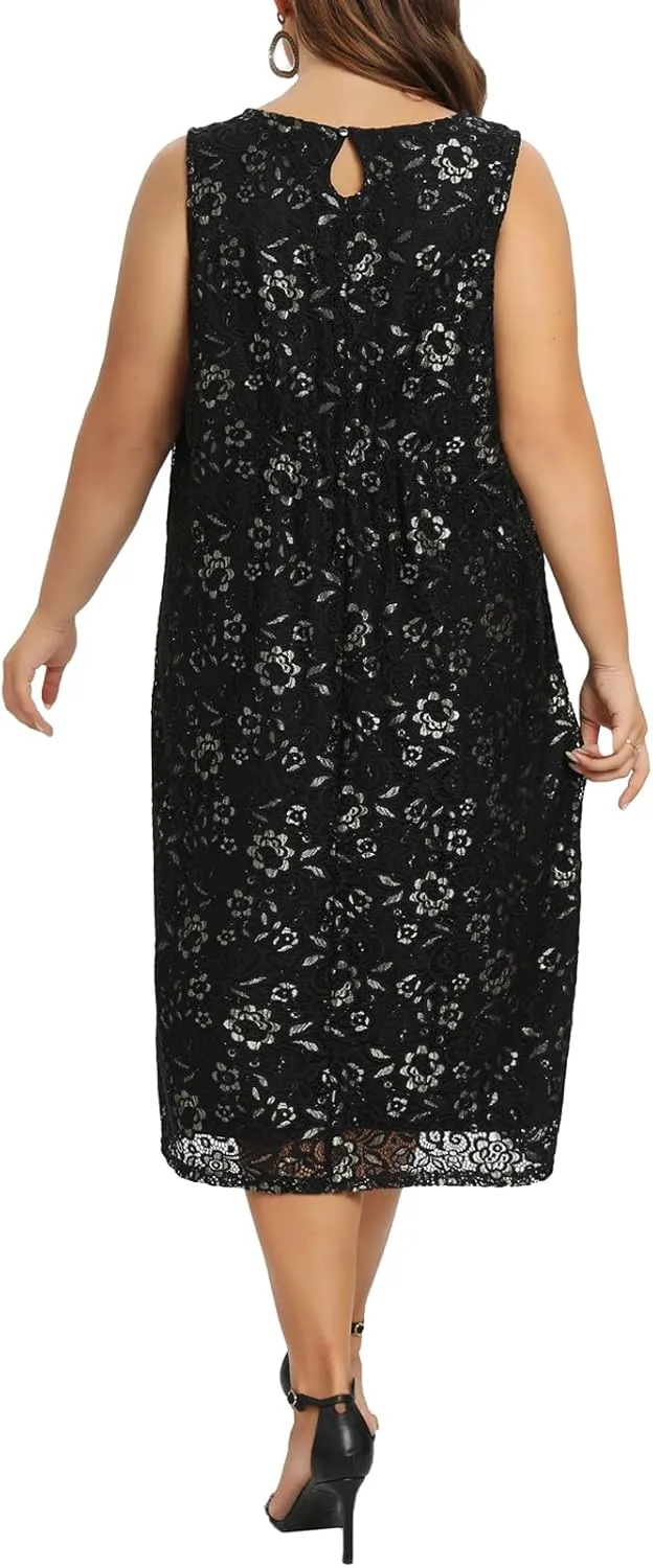 Women's Plus Size 2 Piece Mother of The Bride Dress Formal Evening Jacket Set Mother Gifts Special Occasion Party Dresses